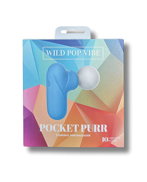 Wild Pop Vibe Wild Pop Vibe Pocket Purr Mini Massager - Blue - Image 2