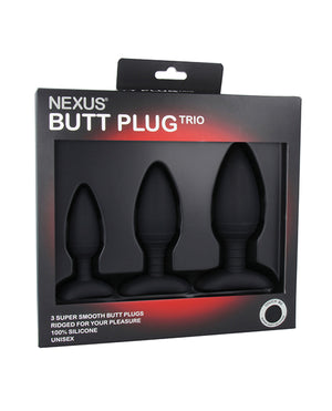 Nexus Nexus Butt Plug Trio Set 3 Solid Silicone Butt Plugs S M L - Image 3