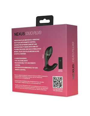 Nexus Nexus DUO Plug Medium - Vibrating Butt Plug w/Remote Control - Image 3