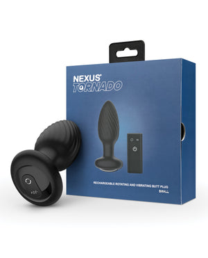 Nexus Nexus Tornado Rotating &amp; Vibrating Small Butt Plug - Black