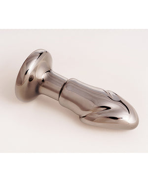 Cristal Black Opal Anal Glass Dildo Vibe - Gun Metal - Image 2