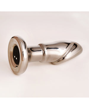 Cristal Black Opal Anal Glass Dildo Vibe - Gun Metal - Image 4