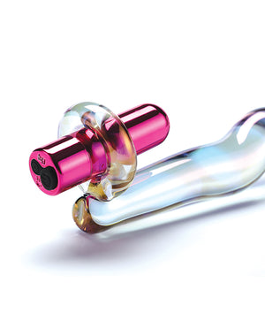 Cristal Cristal Twilight Glow Glass Dildo w/Clitoral Vibrator - Image 3
