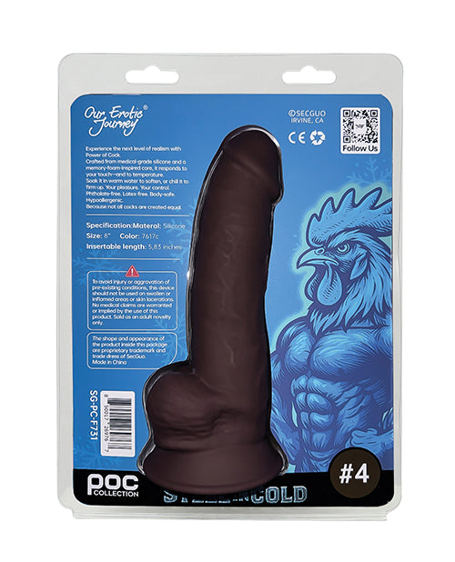 Power of Cock 8" Dildo - Dark Brown - Image 2