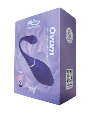 Sublime Ovum Rechargeable Silicone Egg Vibrator - Purple - Image 4