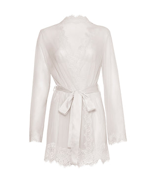 Oh La La Cheri Provence Short Robe - White L/XL - Image 3