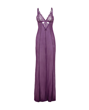 Oh La La Cheri Katana Mesh &amp; Eyelash Lace Gown - Purple 1X/2X - Image 4