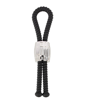 Rebel Heavy Rope Cock Lasso - Black - Image 2