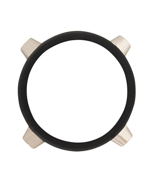 Rebel Cock Ring w/Studs - Black - Image 3
