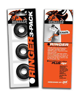 Oxballs Oxballs Ringer Donut 1 - Black Pack of 3