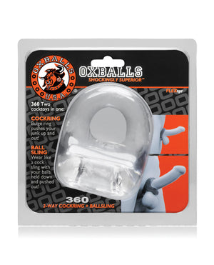 Oxballs Oxballs 360 Cock Ring &amp; Ballsling - Clear - Image 4