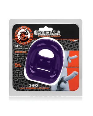 Oxballs Oxballs 360 Cock Ring &amp; Ballsling - Eggplant - Image 4