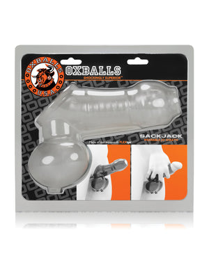 Oxballs Oxballs Sackjack Wearable Jack Off Sheath - Clear Frost - Image 4