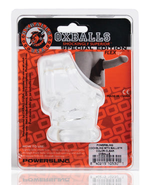 Oxballs Oxballs Powerballs Cocksling &amp; Ball Stretcher - Clear - Image 5