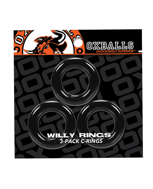 Oxballs Oxballs Willy Rings - Black Pack of 3