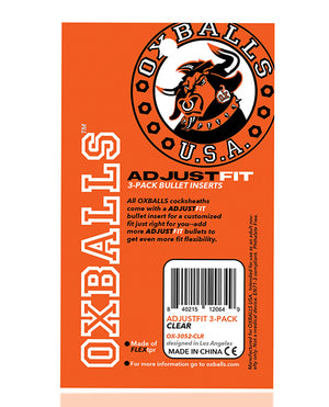 Oxballs Oxballs Cocksheath Adjustfit Inserts - Pack of 3 Clear - Image 4