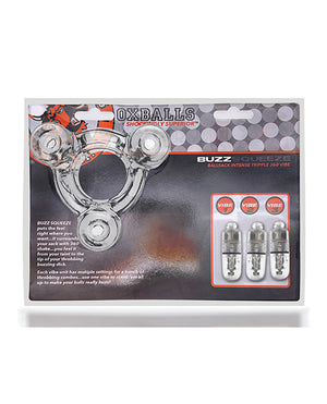 Oxballs Oxballs Buzz Squeeze Ballstretcher Vibe - Clear - Image 2