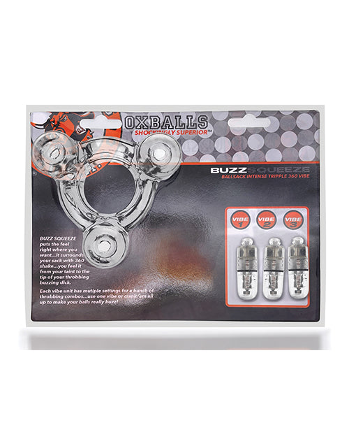 Oxballs Oxballs Buzz Squeeze Ballstretcher Vibe - Clear - Image 2