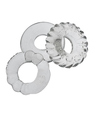 Oxballs Oxballs Bonemaker 3 Pack Cockring Kit - Clear