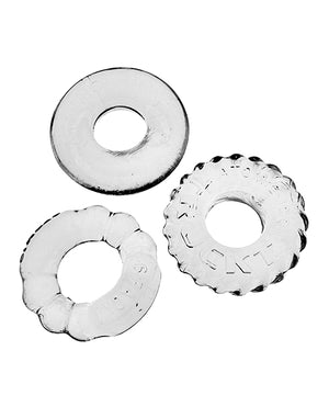 Oxballs Oxballs Bonemaker 3 Pack Cockring Kit - Clear - Image 3
