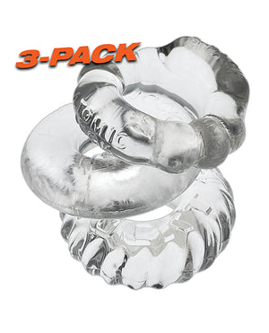 Oxballs Oxballs Bonemaker 3 Pack Cockring Kit - Clear - Image 4