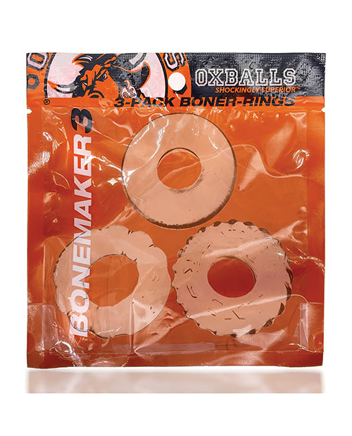 Oxballs Oxballs Bonemaker 3 Pack Cockring Kit - Clear - Image 2