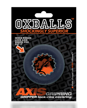 Oxballs Oxballs Axis Rib Griphold Cockring - Black Ice - Image 5