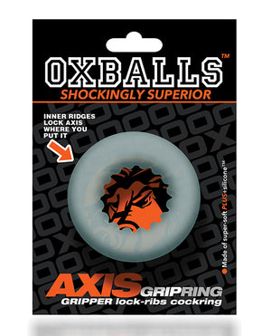 Oxballs Oxballs Axis Rib Griphold Cockring - Clear Ice - Image 3