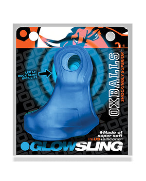 Oxballs Oxballs Glowsling Cock Sling - LED Blue Ice - Image 5
