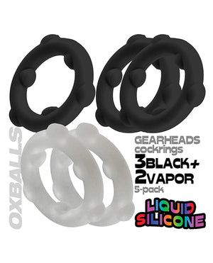 Oxballs Oxballs Gearheads 5 Pack Spinner Rings - Black/Vapor - Image 3