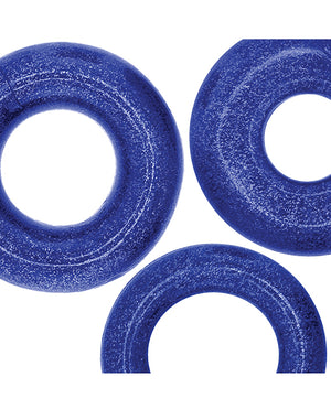 Oxballs Oxballs Cockpack Multi Design 3 Pack Cockrings - Blue Fire - Image 2