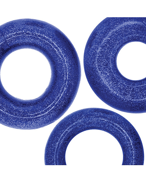 Oxballs Oxballs Cockpack Multi Design 3 Pack Cockrings - Blue Fire - Image 2