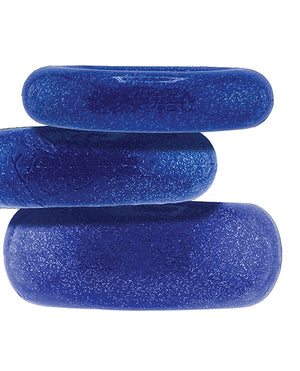 Oxballs Oxballs Cockpack Multi Design 3 Pack Cockrings - Blue Fire - Image 3