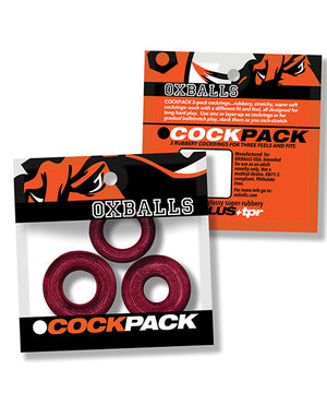 Oxballs Oxballs Cockpack Multi Design 3 Pack Cockrings - Cherry Lips - Image 4