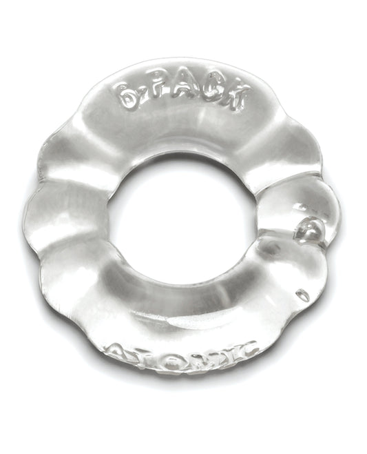 Oxballs Oxballs Atomic Jock 6-Pack Shaped Cockring - Clear - Image 2