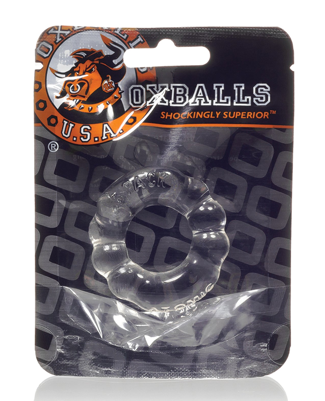 Oxballs Oxballs Atomic Jock 6-Pack Shaped Cockring - Clear
