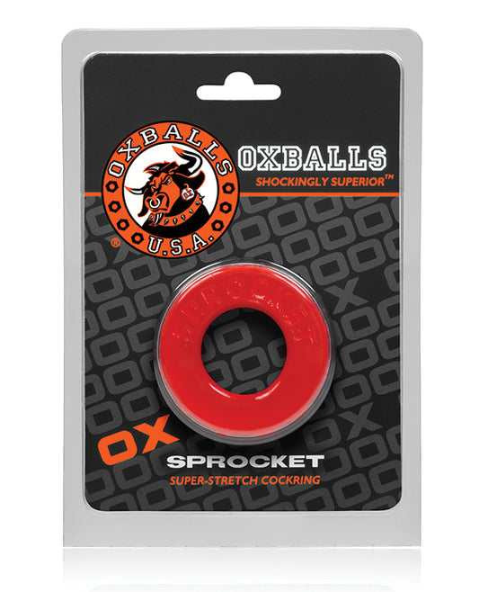 Oxballs Oxballs Atomic Jock Sprocket Cockring - Red - Image 2