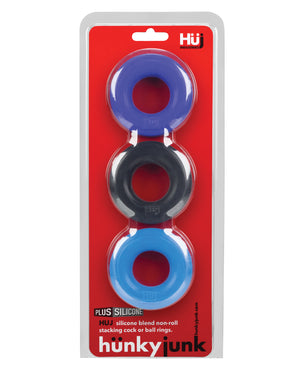 Hunky Junk Hunky Junk C-Ring Multi Pack - Cobalt Pack of 3 - Image 5