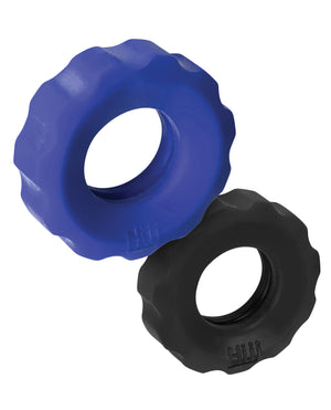 Hunky Junk Hunky Junk Cog Ring 2 Size Double Pack - Cobalt &amp; Tar Pack of 2 - Image 3
