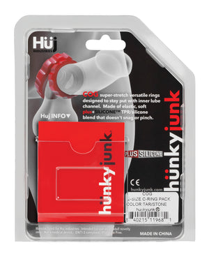 Hunky Junk Hunky Junk Cog Ring 2 Size Double Pack - Cobalt &amp; Tar Pack of 2 - Image 5