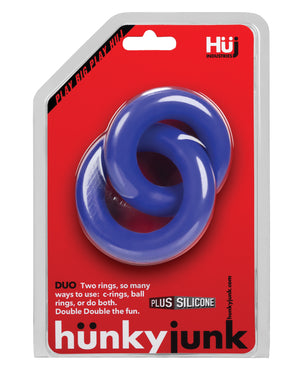 Hunky Junk Hunky Junk Duo Linked Cock &amp; Ball Rings - Cobalt - Image 2