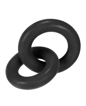 Hunky Junk Hunky Junk Duo Linked Cock &amp; Ball Rings - Tar - Image 3