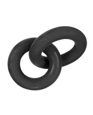 Hunky Junk Hunky Junk Duo Linked Cock &amp; Ball Rings - Tar - Image 2
