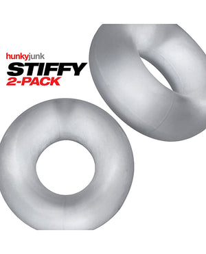 Hunky Junk Hunky Junk Stiffy 2 Pack Cockrings - Clear Ice - Image 2