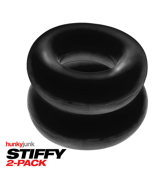 Hunky Junk Hunky Junk Stiffy 2 Pack Cockrings - Tar Ice