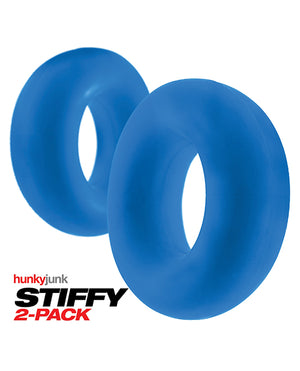 Hunky Junk Hunky Junk Stiffy 2 Pack Cockrings - Teal Ice - Image 4