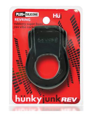 Hunky Junk Hunky Junk Revring Cock Ring w/Vibe - Tar w/Red Vibe - Image 5