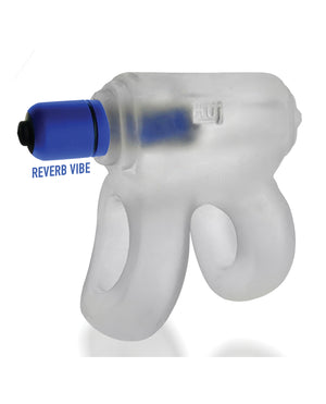 Hunky Junk Hunky Junk Revhammer Shaft Vibe Ring - Clear Ice w/Blue Vibe - Image 3