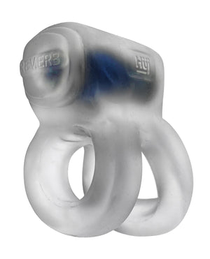 Hunky Junk Hunky Junk Revhammer Shaft Vibe Ring - Clear Ice w/Blue Vibe - Image 4