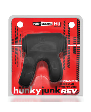 Hunky Junk Hunky Junk Revhammer Shaft Vibe Ring - Tar Ice w/Red Vibe - Image 5